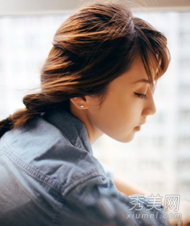 韩系小清新长发扎发图片 气质唯美吸睛