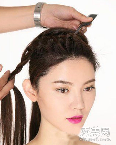 长发扎法教程 编发+马尾气质满分