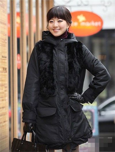 棉袄为冬季成熟女性搭配
