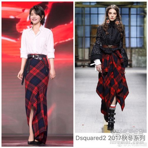 桑德拉红色格子裙是什么牌子的格子裙配什么外套好看