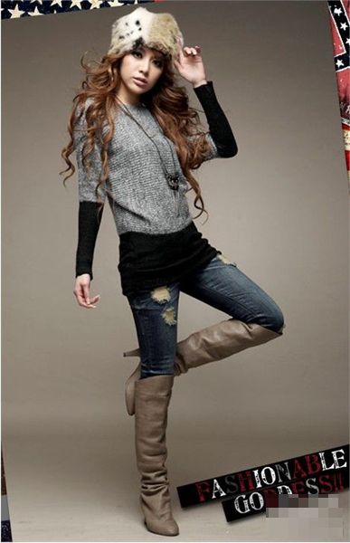 巧妙地打造出一个灰黑色光成熟的女性时尚个性