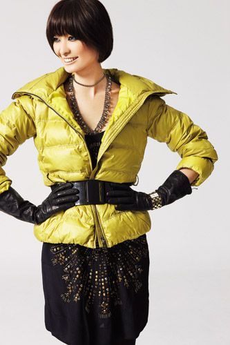 冬天穿苗条模特很棒