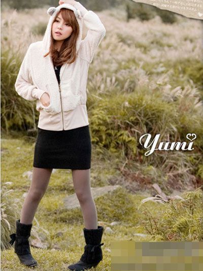 冬季日本短外套甜美约会礼服