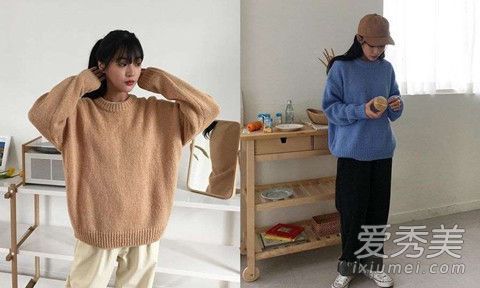 大底毛衣也不能显胖，6梨形毛衣搭配关键！