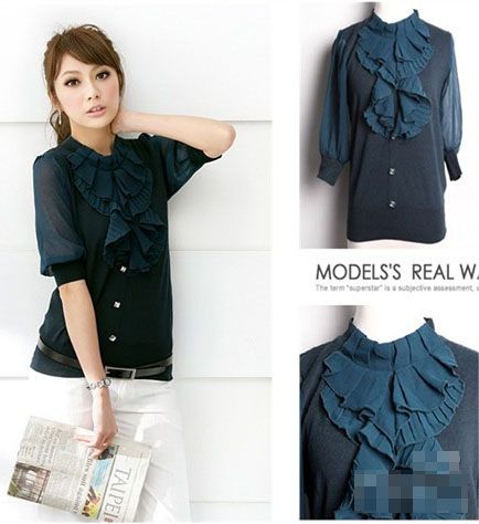 OL时尚花衬衫“衬”你的美丽