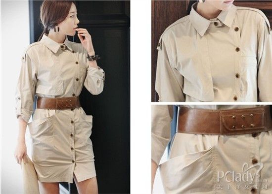 欧美风格的trench LOOK在春季简单时尚