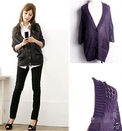 多彩针织夹克造就优雅女性