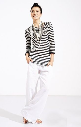 条纹显示优雅和街头复古