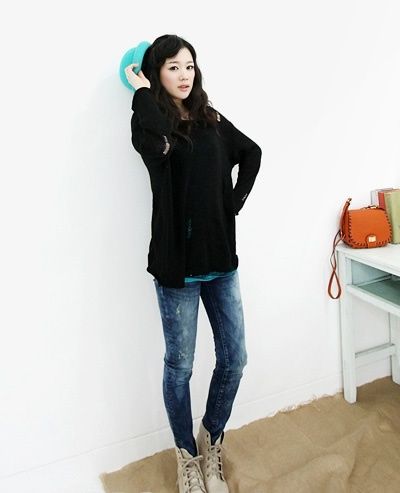 超紧身牛仔裤腿部修复时尚且多才多艺