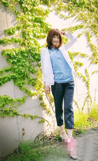 甜美的女孩,夏天清新优雅