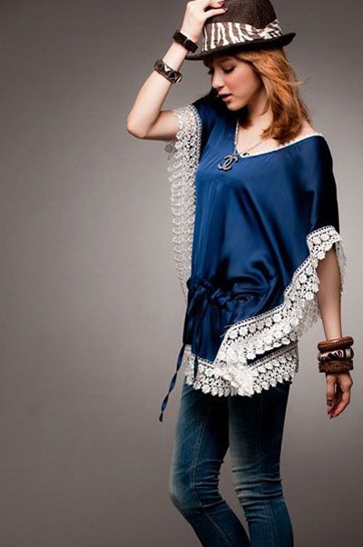 蝙蝠袖是初秋细臂视觉的首选