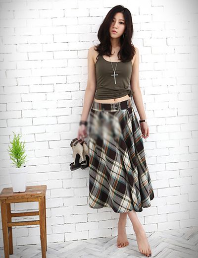 t恤和长裙搭配简单最舒服。