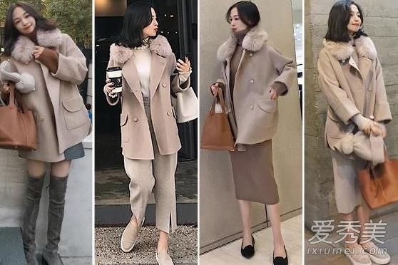 一件衣服的多种搭配给冬装增添了灵感。