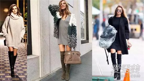 娇小女孩的露腿靴搭配技巧