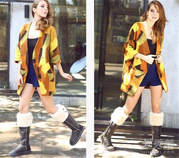 交叉膝雪地鞋的搭配规则——交叉膝靴的秘密是展示你的大腿!