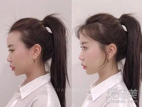 一个头发有点秃的女孩怎么能扎头发?一个女孩的前额为什么看起来秃了?