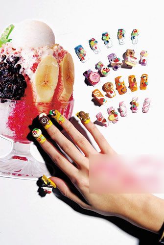 3D甜品水果指甲指尖甜美风情