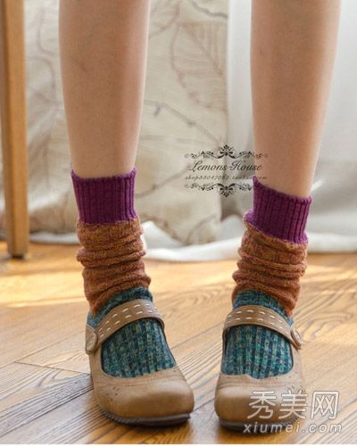 复古单鞋混合堆袜最具日本风格