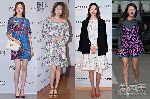 如何搭配印花裙子向韩国女演员学习