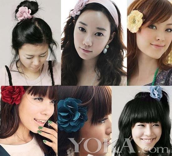 韓國美女秋季新款花朵發飾綻放發飾