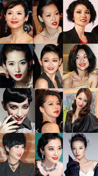 新年伊始，12名女演员再次举起火红的唇彩