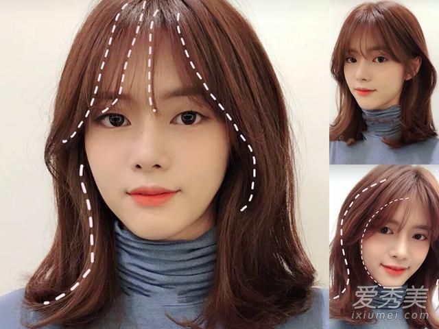 在2019年最薄發型圖片中，大臉型的女孩剪什麼樣的劉海好看