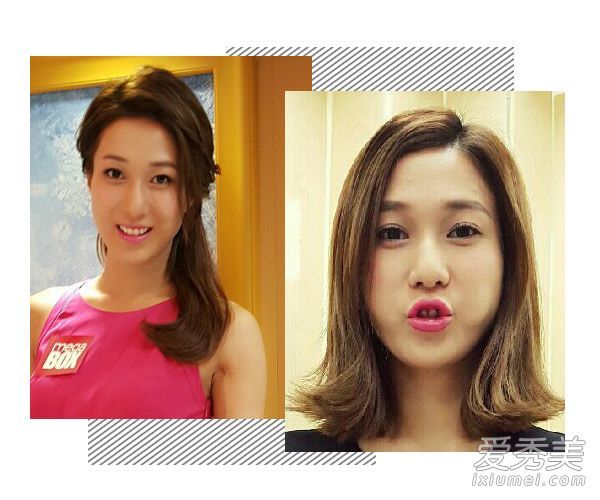 新任妻子钟嘉欣展示了长脸女孩的最佳发型。