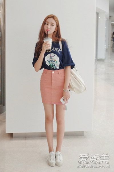 夏季修身宽松上衣+马裤裙