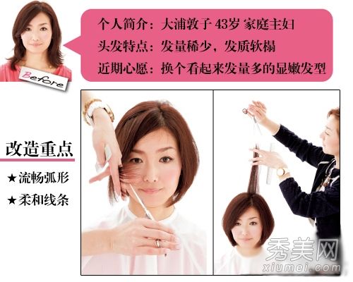震惊,对比和改变发型,以减少10岁的年龄