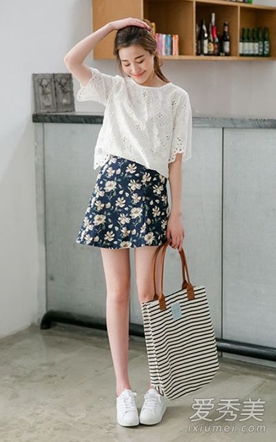 短裙t恤，韩版风格，小巧清新