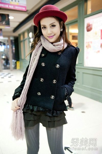 复古冬装搭配街头时尚