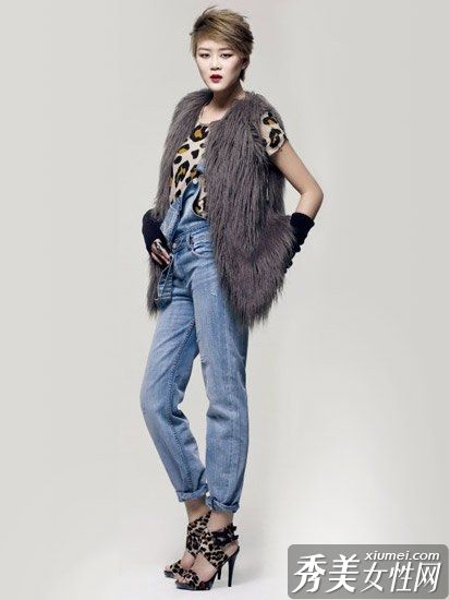 好的春季豹纹+牛仔绝对酷和辣
