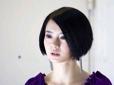 学习大眼睛美女戚薇解读紫色眼妆