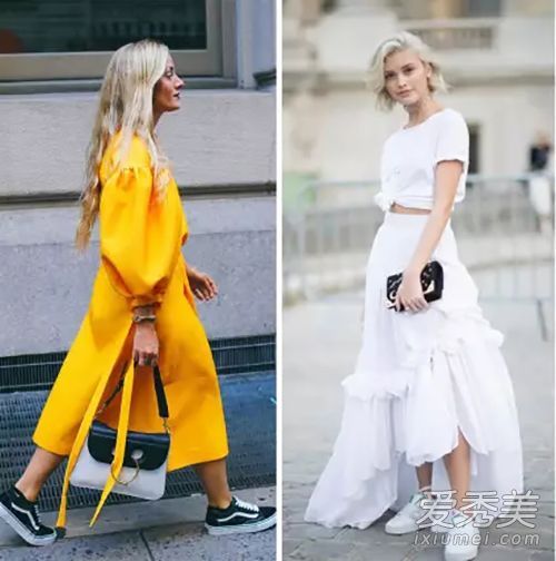 2017运动鞋配裙子图片时尚酷炫时尚方式