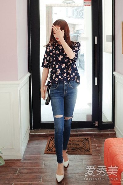 印花雪纺衬衫实用8搭配教你穿