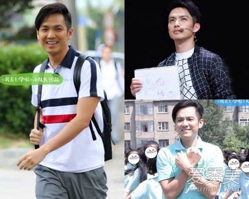 “去上学”钟汉良的发型太短,掩盖不了他英俊的外表