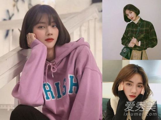 2019流行长脸短发发型图片长脸短发如何烫扣
