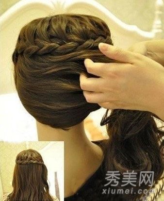 简单的韩式头发编织步骤DIY美丽的发型