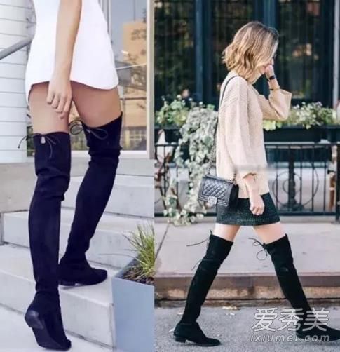 这个小男人穿多长的靴子显示出他最长的腿？