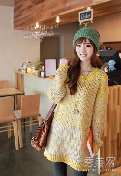 宽松的针织衫显瘦保暖又不过时