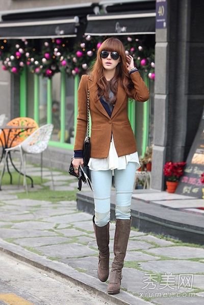 2012年早春西服针织衬衫的时尚搭配