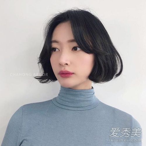 网红色气垫短发图片气垫短发可以持久