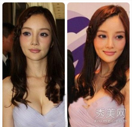 李小璐陈乔恩隆胸明星更喜欢减龄发型
