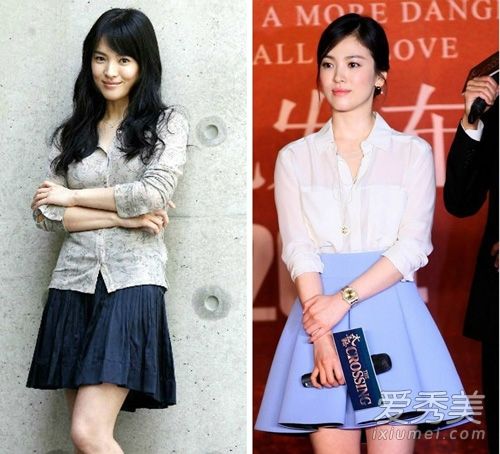 学过宋惠京衬衫+短裙的矮个子女孩也很高。