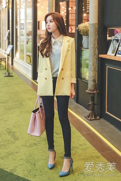 春季,小企业套装+裤子是上班族的最爱