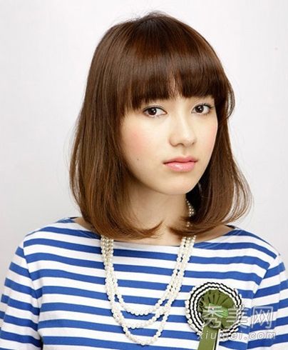 神奇的缩脸技术使长脸不再有长刘海。