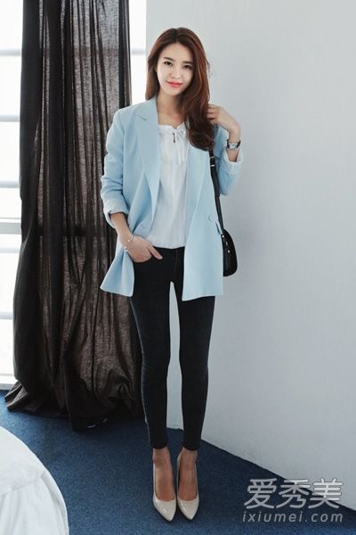 告别呆板职业装的韩版小西装