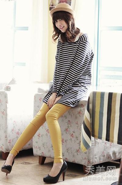 长款外套+打底裤春季韩版混搭