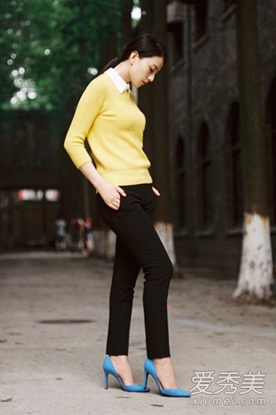 向高媛媛学习春季穿亮色毛衣，营造明亮氛围