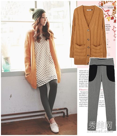 长针织开襟羊毛衫修身显瘦